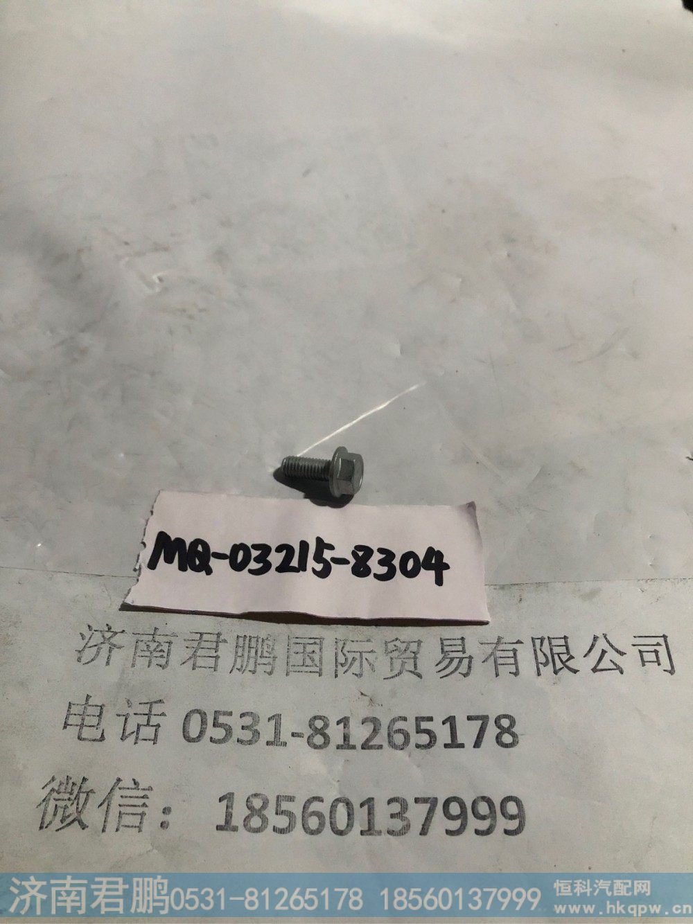 济南君鹏供应MQ6-03215-8304六角法兰面螺栓