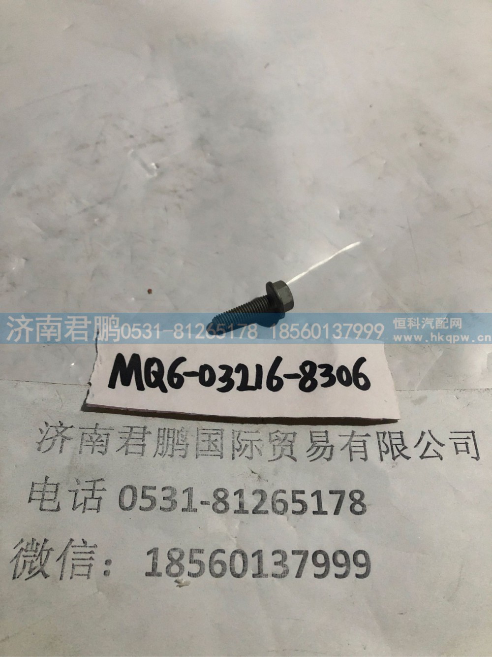 济南君鹏供应MQ6-03216-8306六角法兰面螺栓