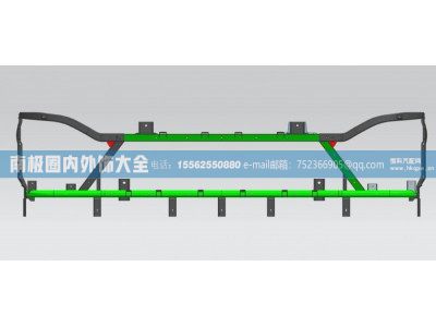 WG9525930208/2,WG9525930208/2保险杠骨架总成(低位),南极圈内外饰大全