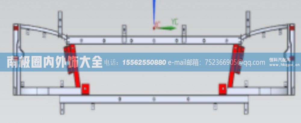 100280300788国六前保险杠总成 芜湖联合卡车内外饰件【南极圈内外饰大全】/100280300788