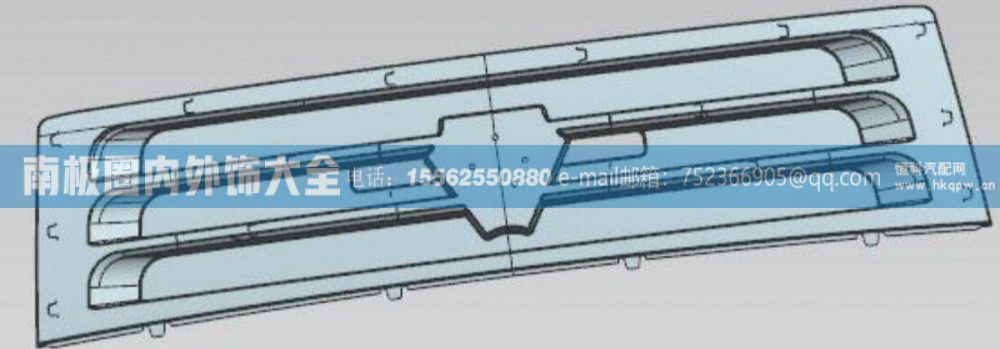 812W61150-0110/1散熱器面罩裝飾板（寬體） 汕德卡C7H駕駛室內(nèi)外飾件【南極圈內(nèi)外飾大全】/812W61150-0110/1