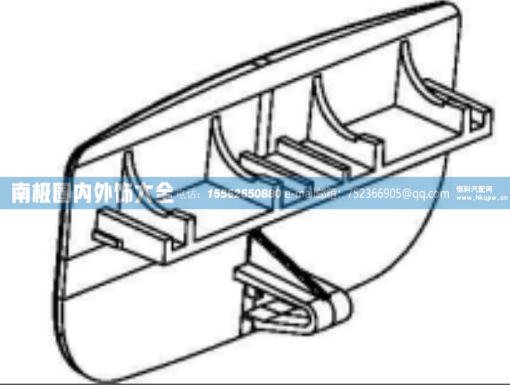 B立桂內護面堵蓋(寬體)WG1662618457  汕德卡C7H駕駛室內外飾件【南極圈內外飾大全】/WG1662618457