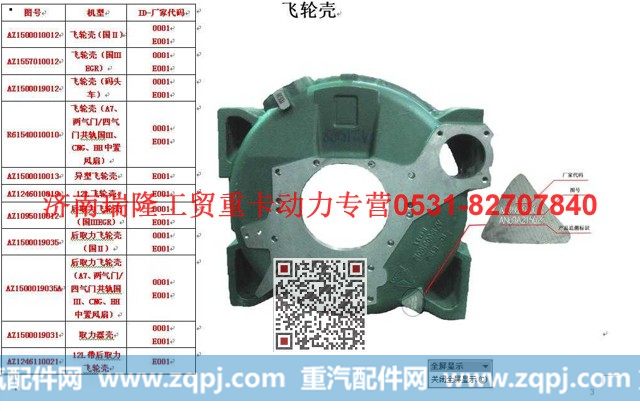 R61540010010,飞轮壳,济南瑞隆工贸重卡动力专营