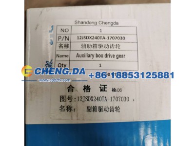 12JSDX240TA-1707030,辅助箱驱动齿轮,山东鼎赞飞行汽车制造有限公司