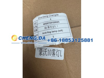 WG9719720025,防雾灯(左）豪沃10款 24V,山东鼎赞飞行汽车制造有限公司