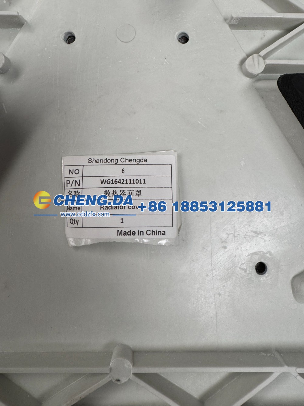 WG1642111011散热器面罩 面板 豪沃10款图3