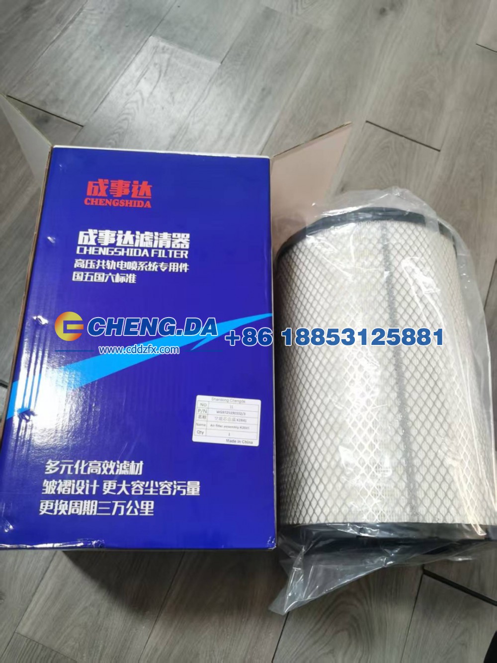 WG9725190102-3,空滤芯总成 K2841-成事达好的,山东鼎赞飞行汽车制造有限公司