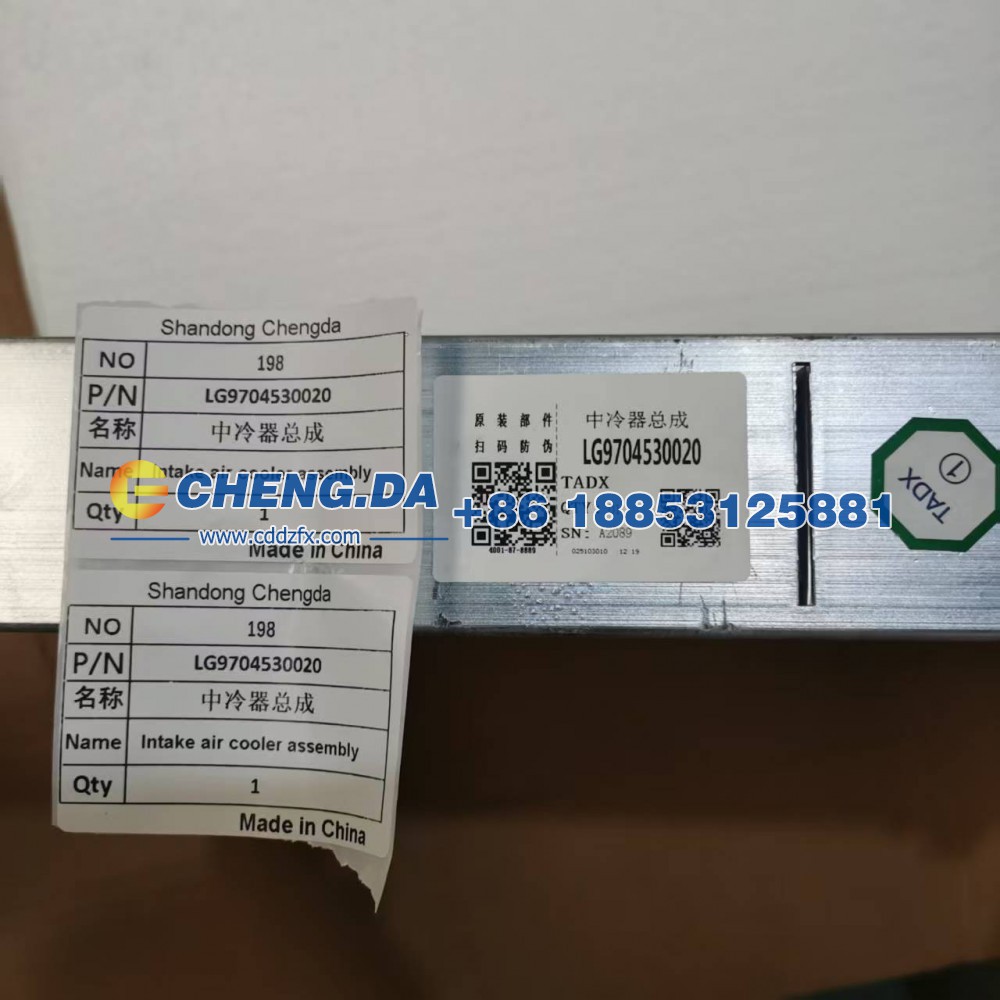 LG9704530020,中冷器总成,山东鼎赞飞行汽车制造有限公司