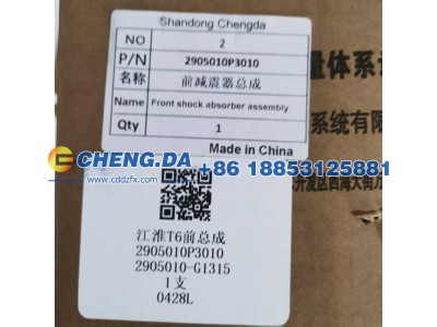 2905010P3010,前减震器总成,山东鼎赞飞行汽车制造有限公司