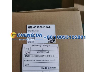 605000135AA,左后雾灯及回复反射器总成,山东鼎赞飞行汽车制造有限公司