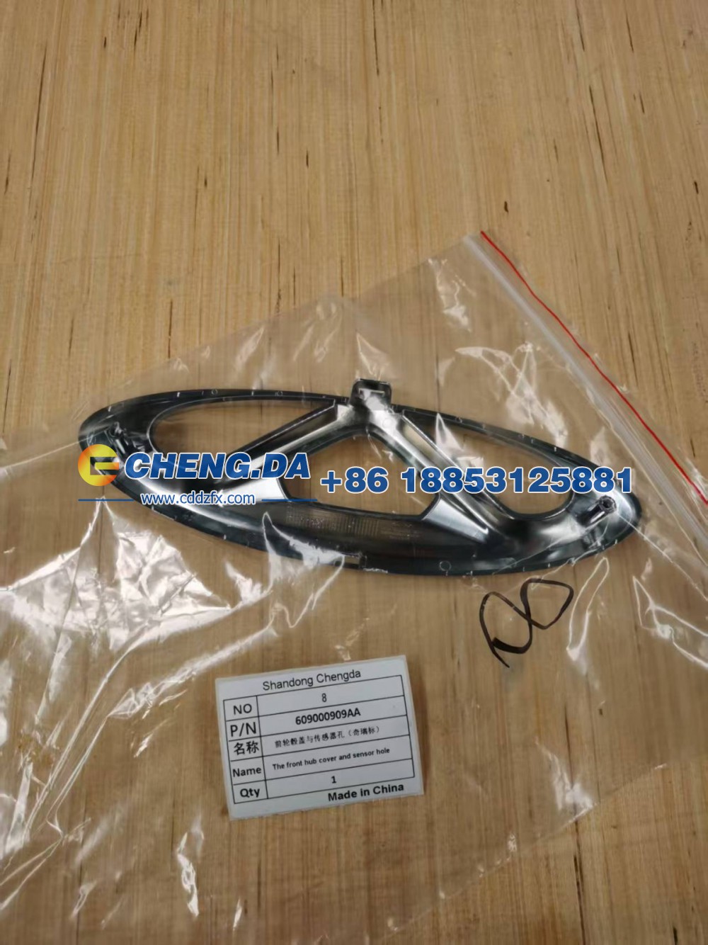 609000909AA 前轮毂盖与传感器孔（奇瑞标）/609000909AA