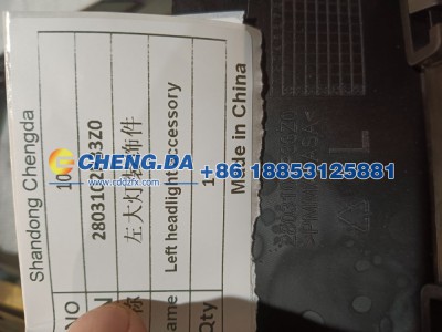 2803102P33Z0,左大灯装饰件带胶条,山东鼎赞飞行汽车制造有限公司