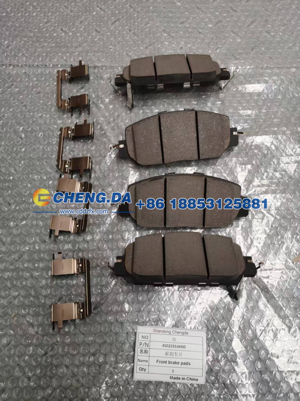 43022T50J01,后刹车片套件,山东鼎赞飞行汽车制造有限公司