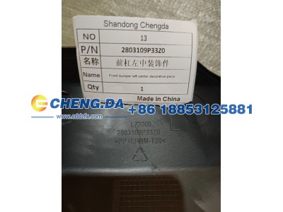 2803109P33Z0,前杠左中装饰件,山东鼎赞飞行汽车制造有限公司