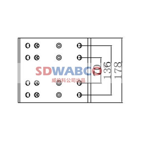 178×203×10.5,富华桥13T（后180宽）刹车片,山东威纳驰汽车用品有限公司