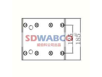 185×194.5×14.5,斯太尔（后185宽）刹车片,山东威纳驰汽车用品有限公司
