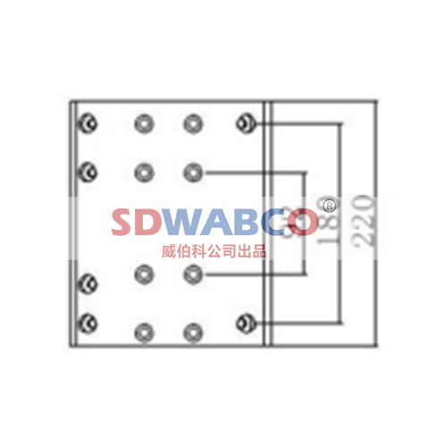 220×200×8,459桥（后220宽）刹车片,山东威纳驰汽车用品有限公司