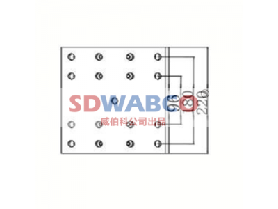 220×190×16,三一重工（后220宽）刹车片,山东威纳驰汽车用品有限公司