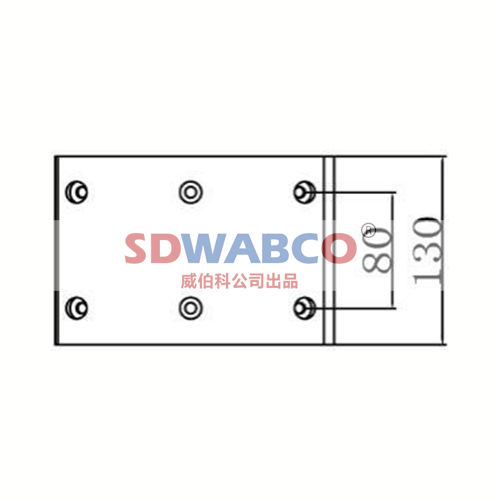 153（前）刹车片 6孔 130×185×14.5/130×185×14.5