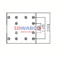 200×185×14.5,一汽九T（后200宽）刹车片,山东威纳驰汽车用品有限公司