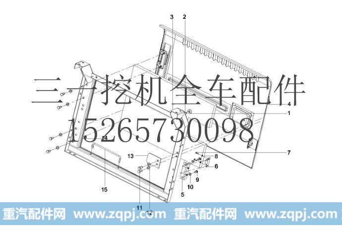 A810502010196,右门总成,济宁长虹机械有限公司