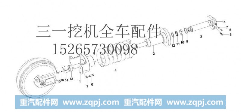 三一挖机 SY235  A229900006383 张紧,三一挖机 SY235  A229900006383 张紧,济宁长虹机械有限公司