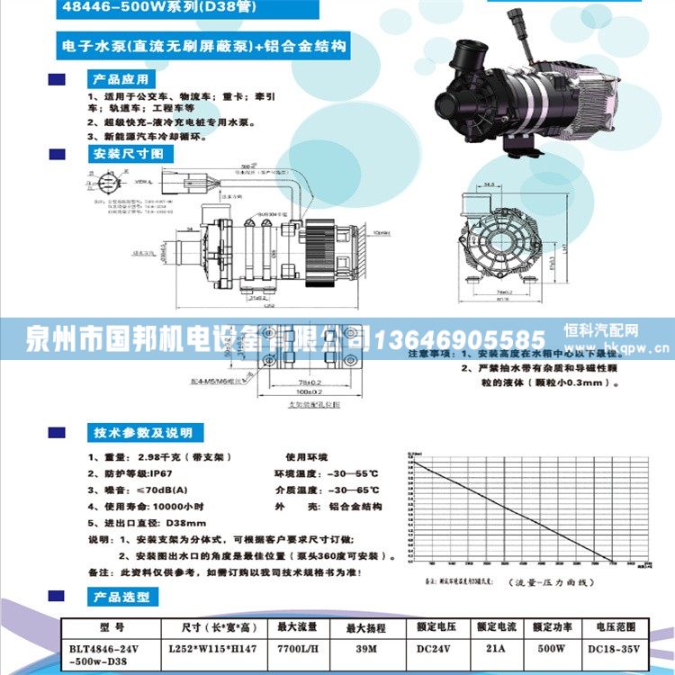 电子水泵400W 500W 600W 700W 800W,水泵,泉州市国邦机电设备有限公司