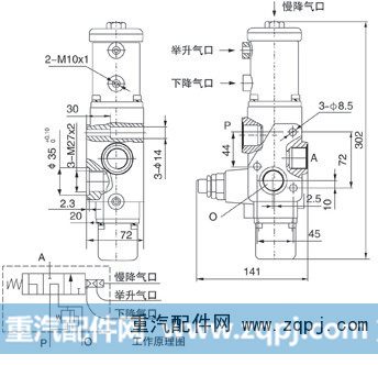 33MQK-E20L,慢降气控换向阀,潍坊山特液压机械有限公司