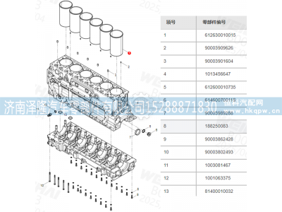 612630010015,气缸套,济南泽隆汽车零部件有限公司